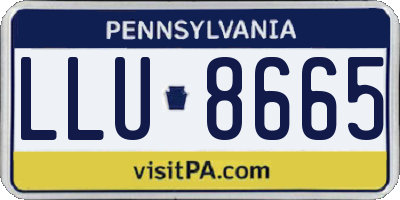 PA license plate LLU8665