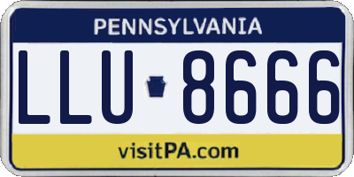 PA license plate LLU8666