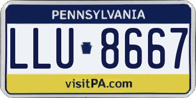 PA license plate LLU8667