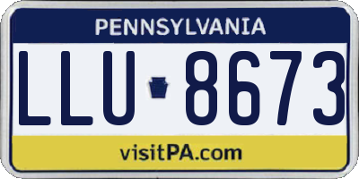 PA license plate LLU8673
