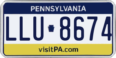 PA license plate LLU8674