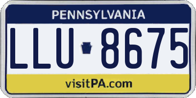 PA license plate LLU8675