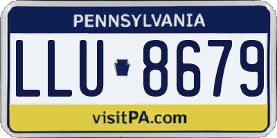 PA license plate LLU8679