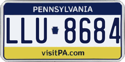 PA license plate LLU8684