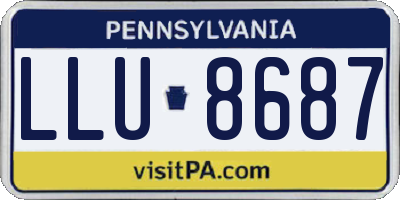 PA license plate LLU8687