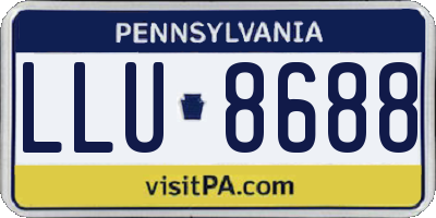 PA license plate LLU8688