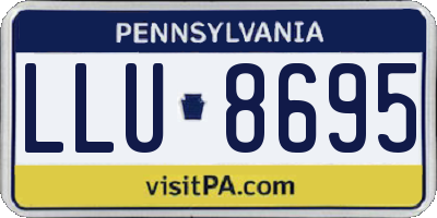 PA license plate LLU8695