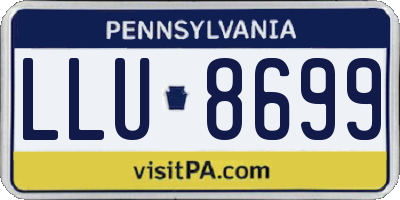 PA license plate LLU8699