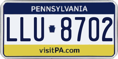 PA license plate LLU8702