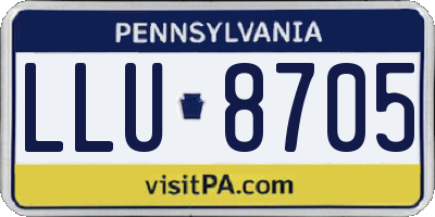 PA license plate LLU8705