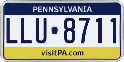 PA license plate LLU8711