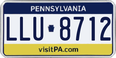 PA license plate LLU8712