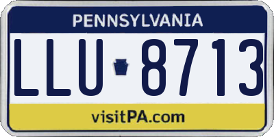 PA license plate LLU8713