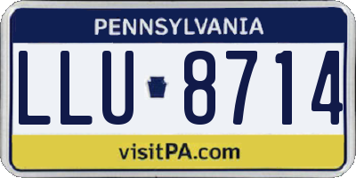 PA license plate LLU8714