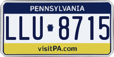 PA license plate LLU8715