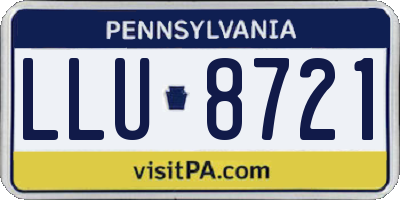 PA license plate LLU8721