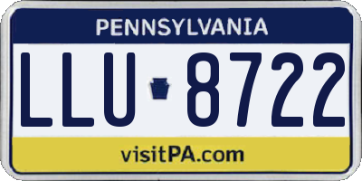 PA license plate LLU8722