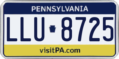 PA license plate LLU8725