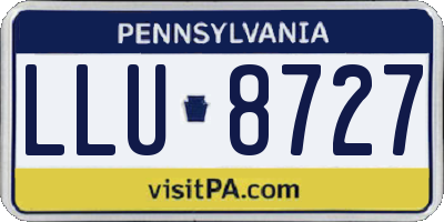 PA license plate LLU8727