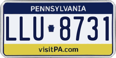 PA license plate LLU8731
