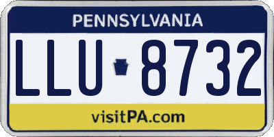 PA license plate LLU8732