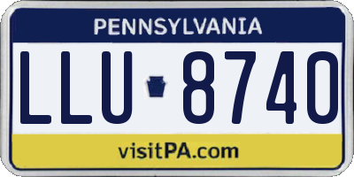 PA license plate LLU8740
