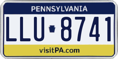 PA license plate LLU8741