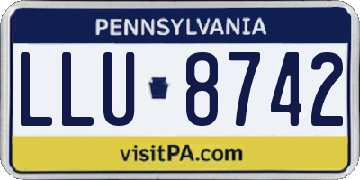 PA license plate LLU8742
