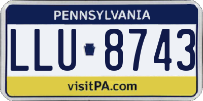 PA license plate LLU8743