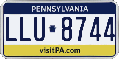 PA license plate LLU8744