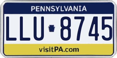PA license plate LLU8745