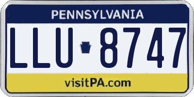 PA license plate LLU8747