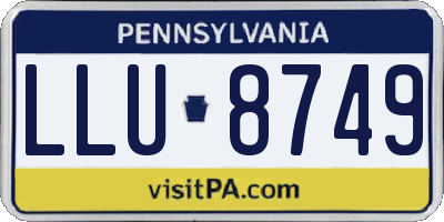 PA license plate LLU8749