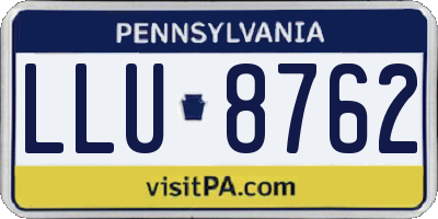 PA license plate LLU8762