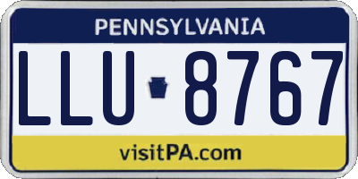 PA license plate LLU8767