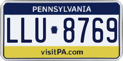 PA license plate LLU8769