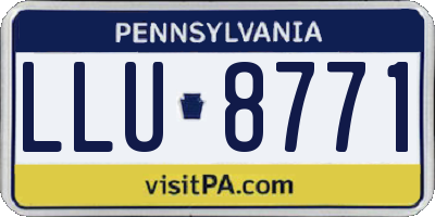 PA license plate LLU8771