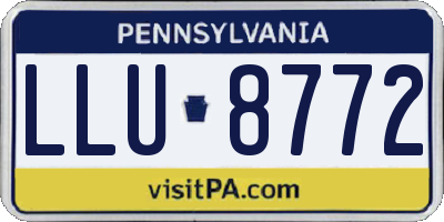 PA license plate LLU8772
