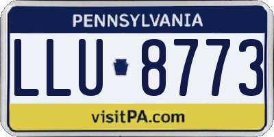 PA license plate LLU8773