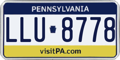 PA license plate LLU8778