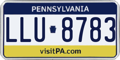 PA license plate LLU8783