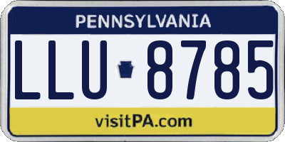 PA license plate LLU8785