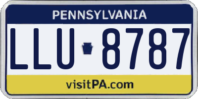 PA license plate LLU8787