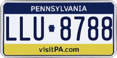 PA license plate LLU8788