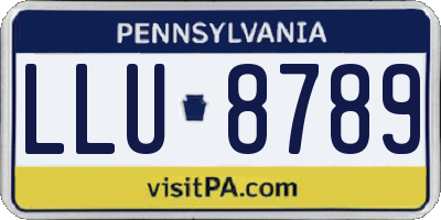 PA license plate LLU8789