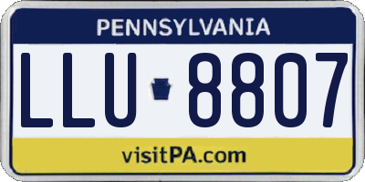PA license plate LLU8807