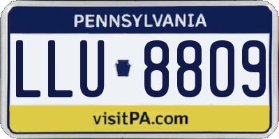 PA license plate LLU8809