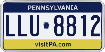PA license plate LLU8812