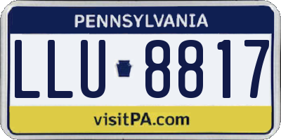 PA license plate LLU8817