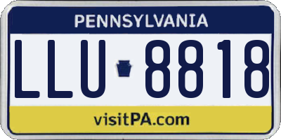 PA license plate LLU8818